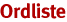 Ordliste